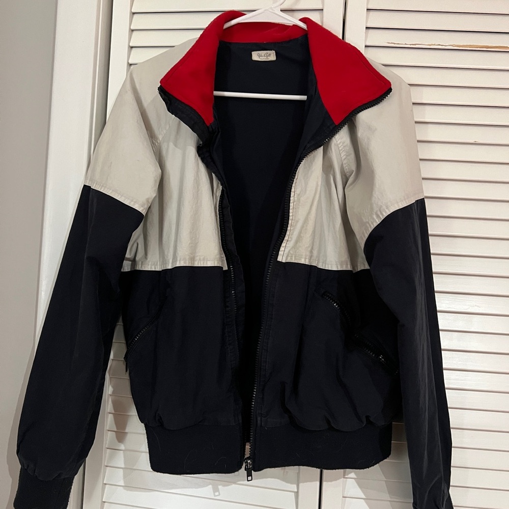 John Gary/Brandy Melville Colorblock Zip up Bomber Windbreak